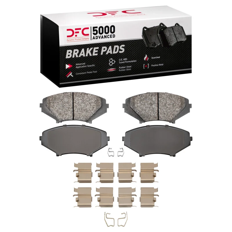 DFC 04-11 Mazda RX-8 Front 5000 Advanced Semi Metallic Brake Pads and Hardware Kit