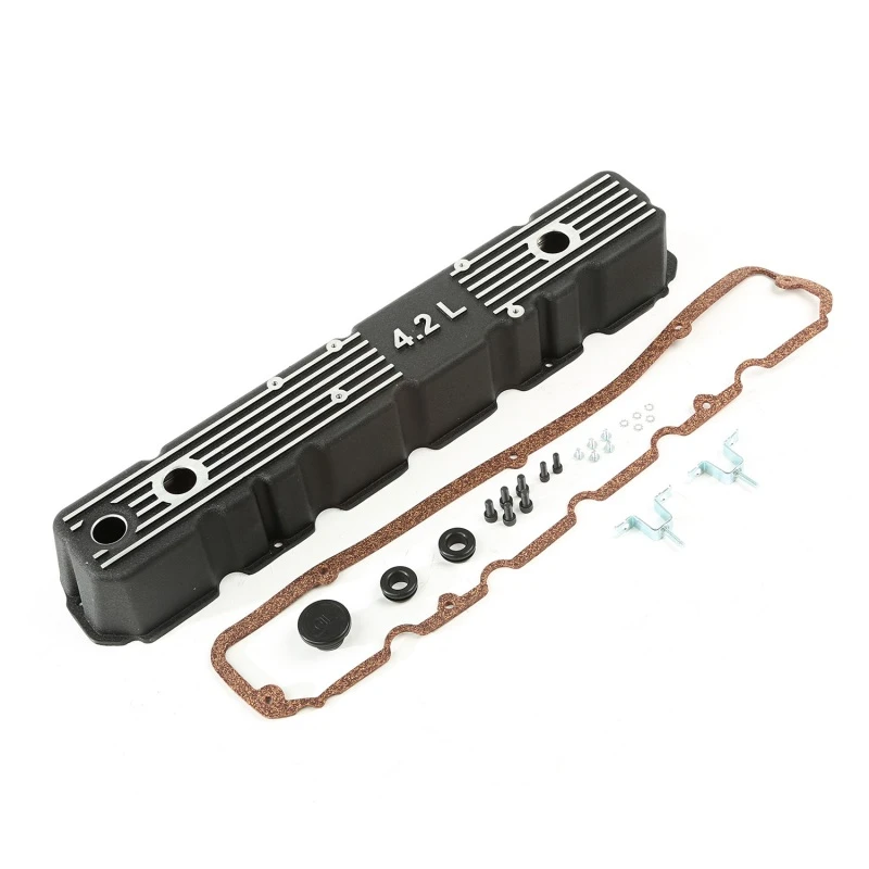Omix Schwarzes Aluminium Ventildeckel-Kit 4.2L 81-86 CJ