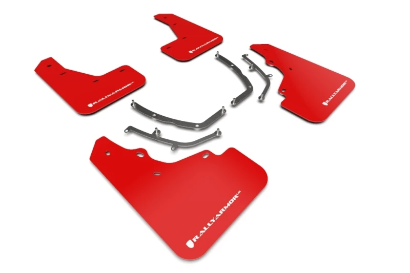 MF61-UR-RD_WH-67946e73e00de Rally Armor 19-24 Mazda3 Hatchback Red UR Mud Flap w/White Logo