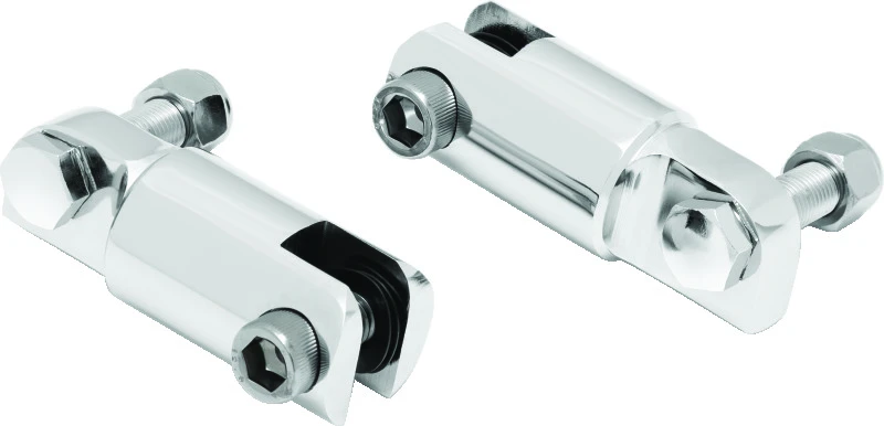 Kuryakyn 2-1/4in Stirrup Heel Rest Extenders Chrome