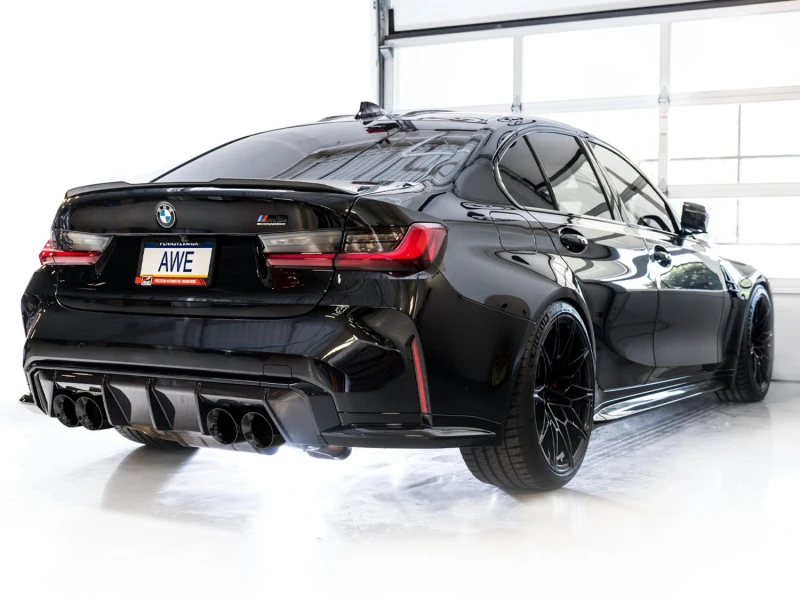AWE Track Edition Catback Auspuff für BMW G8X M3/M4 - Diamant-Schwarz Spitzen