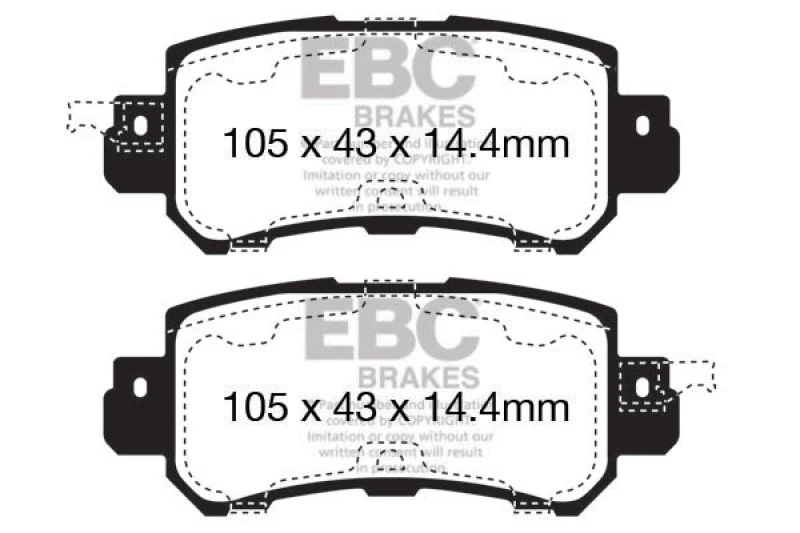 EBC 12+ Mazda CX-5 2 Greenstuff Rear Brake Pads