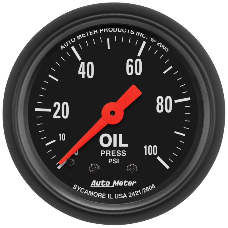 Autometer Z Series 52mm 0-100 PSI Mechanical Oil Pressure Gauge
