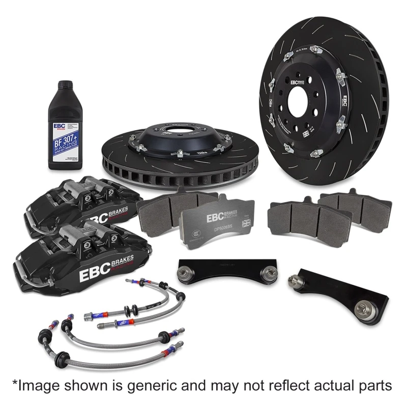 EBC Racing 08-21 Nissan 370Z Black Apollo-6 Calipers 355mm Rotors Front Big Brake Kit