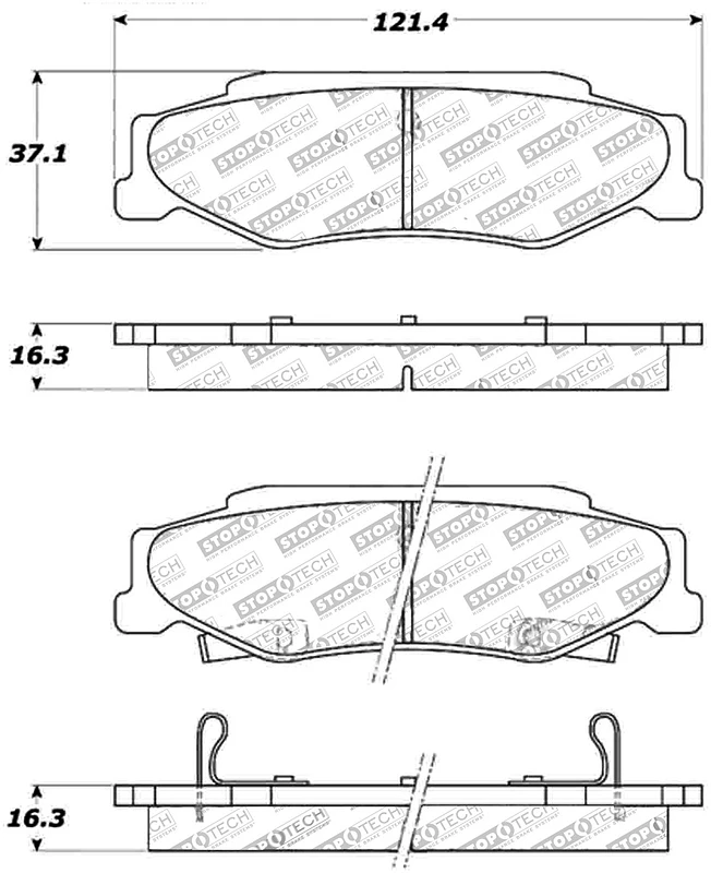stoptech_308.07320-6794fa82699ac StopTech Street Touring 04-08 Cadillac XLR/XLR-V Rear Brake Pads