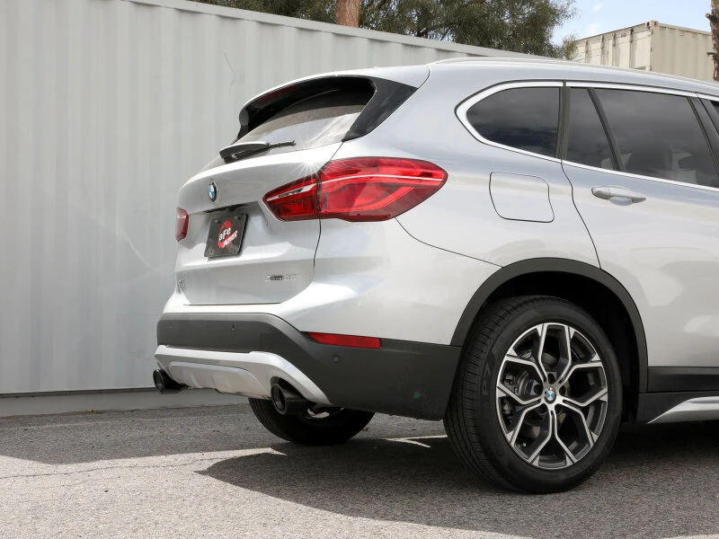 aFe MACHForce XP Auspuff Axle-Back 15-21 BMW X1 2.0L (t) (SS mit schwarzen Endrohren)
