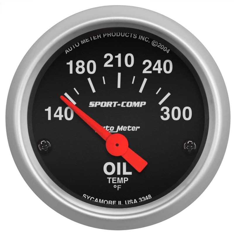 Autometer Sport-Comp 52mm 140-300 Deg F Electronic Oil Temp Gauge