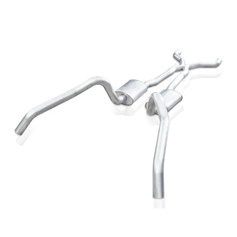 Stainless Works 62-67 Chevy Nova 3 Zoll Catback mit X-Pipe Turbo-Kammer-Schalldämpfern 3 Zoll Kerne