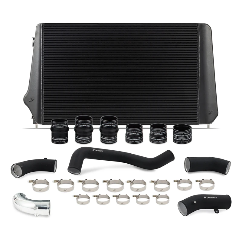 Mishimoto 17-19 GM L5P Duramax Intercooler-Kit - Schwarz mit WBK-Rohren