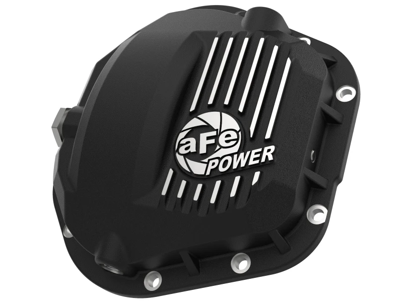 aFe Pro Series Dana 60 Vordere Differential Abdeckung Schwarz mit bearbeiteten Rippen 17-20 Ford LKW (Dana 60)