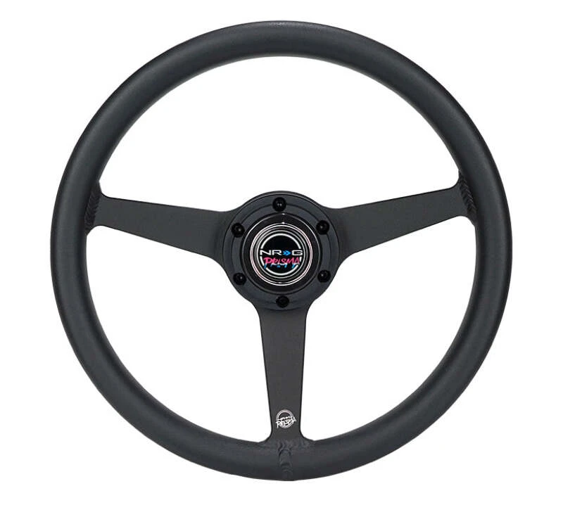 NRG Aluminum Steering Wheel 330mm - Heritage Solid Spoke - Ergonomic Grip - Anadized Black