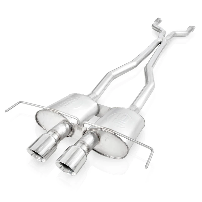 Stainless Works 2009-15 Cadillac CTS-V Coupe 3 Zoll Kat-Back-System X-Pipe Kammer-Schalldämpfer 4 Zoll Endrohre