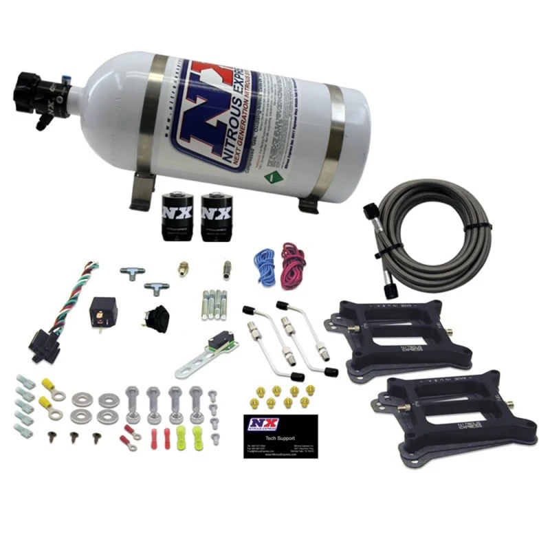 Nitrous Express Dual 4150/Alkohol Nitrous Kit (100-500PS) mit 10lb Flasche