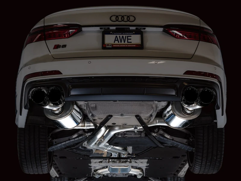 AWE Tuning 19-23 Audi C8 S6/S7 2.9T V6 AWD Touring Edition Auspuff - Diamantschwarze Endrohre