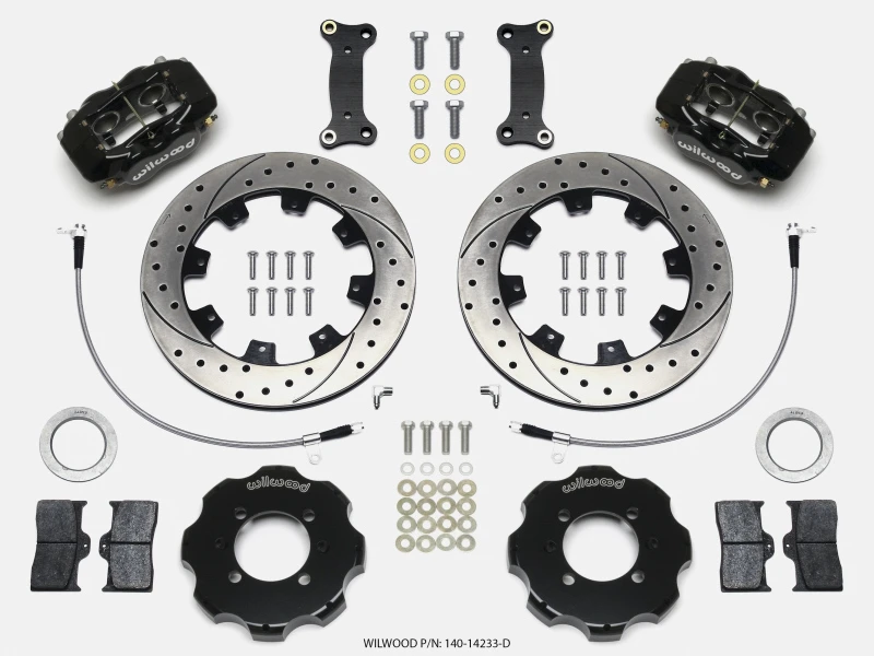Wilwood Forged Dynalite Front Hat Kit 12.19in Drilled 2016-Up Mazda MX5 Miata w/ Lines