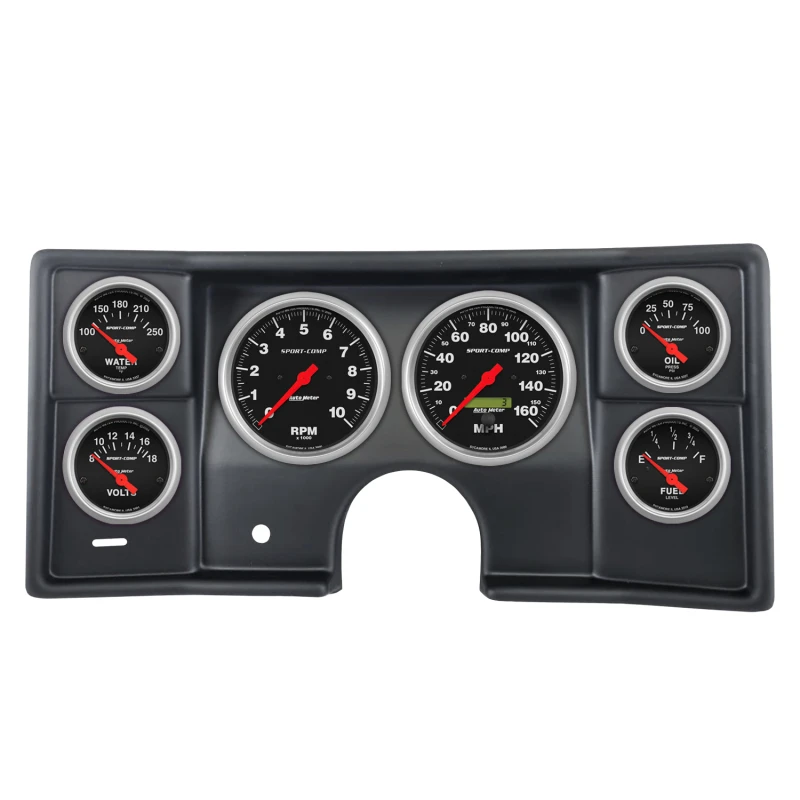 Autometer Sport-Comp Direct Fit Dash Kit 78-81 Malibu / El Camino / Montecarlo (2 x 5in/4 x 2-5/8in)