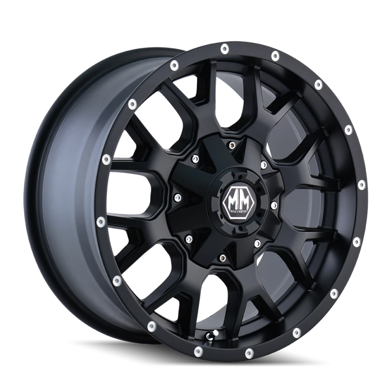 Mayhem 8015 Warrior 18x9 / 8x165.1 BP / 18mm Offset / 130.8mm Hub Matte Black Wheel