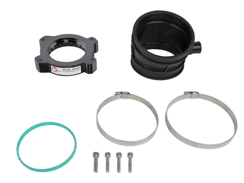 aFe 2020 Vette C8 Silver Bullet Aluminium-Drosselklappenabstandshalter / Funktioniert nur mit aFe-Ansaugsystem - Schwarz