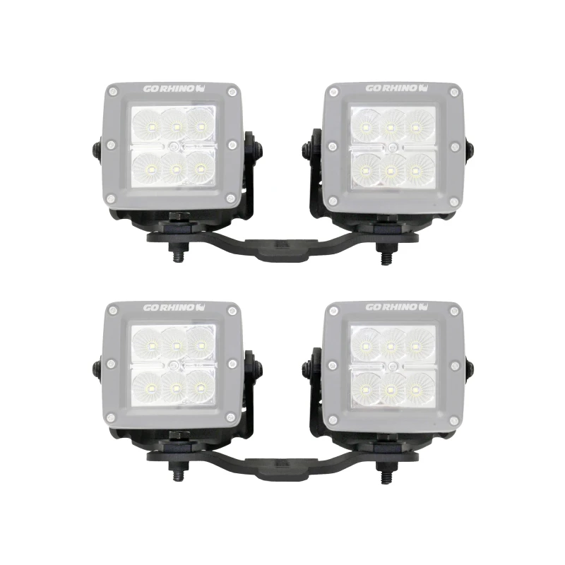 Go Rhino 18-20 Jeep Wrangler JL/JLU/Gladiator JT Light Mount - Two 3in Cubes