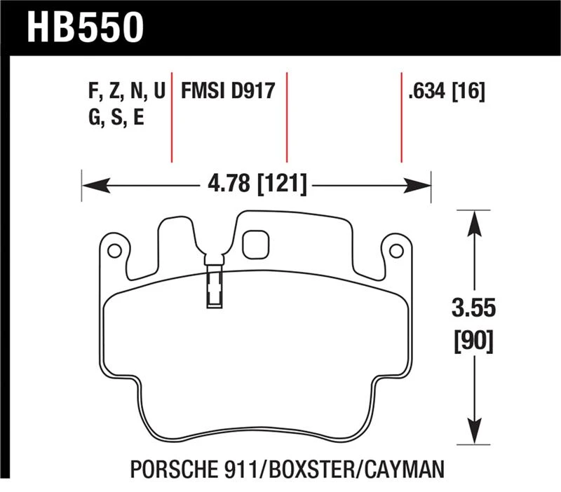 Hawk 01-05 Porsche 911 (996) Carrera 2/4 / 00-04 Porsche Boxster S Blue 9012 Race Front Brake Pads