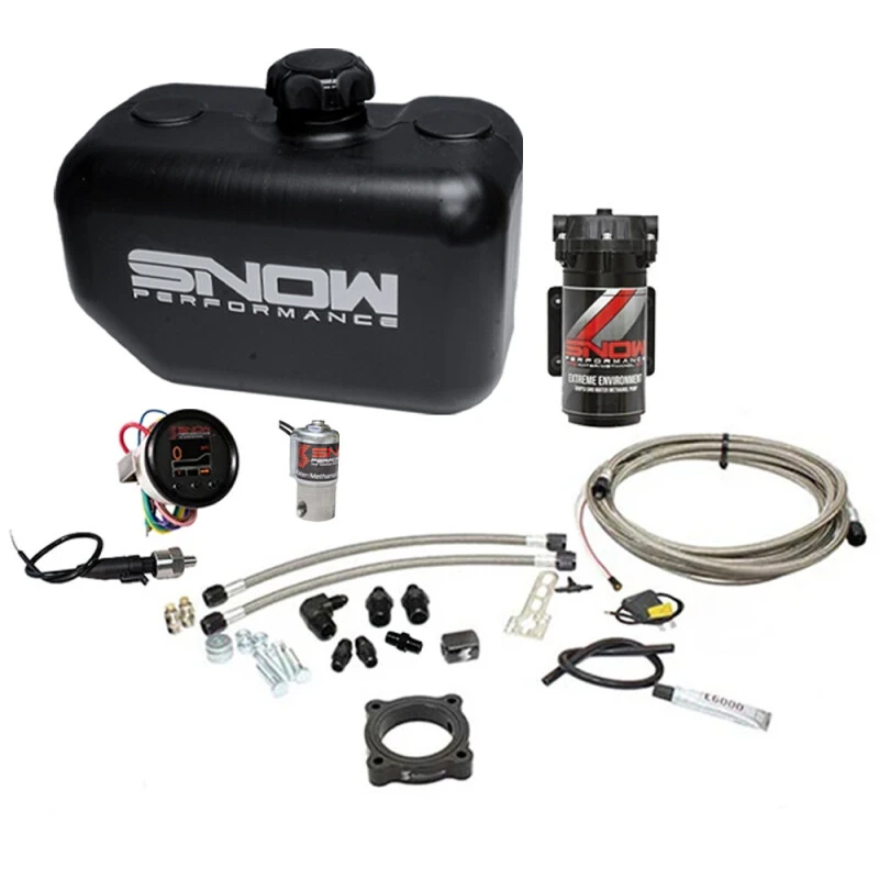 Snow Performance 15-17 Mustang EcB Stg 2 Boost Cooler Water Injection Kit (SS Braid Line & 4AN)