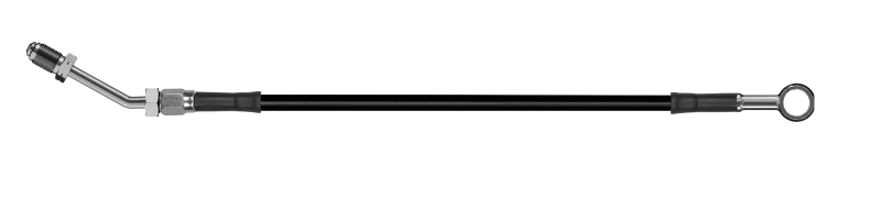 Goodridge 72 Zoll Universal Kupplungsleitung mit SS-Fittings und schwarzen Schlauch - Gerades Banjo mit M10-Fitting