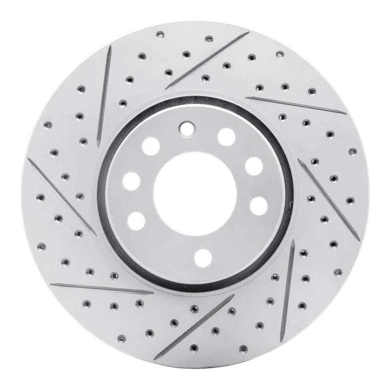 DFC 03-11 Cadillac Bls (Mexico) Front Left Drilled & Slotted Geoperformance Rotor