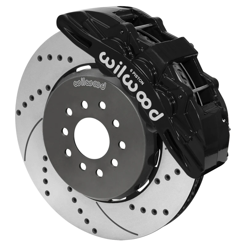Wilwood Ford Mustang II Ford SX6R Front Brake Kit w/ 15.00in Drilled & Slotted Rotor - Black