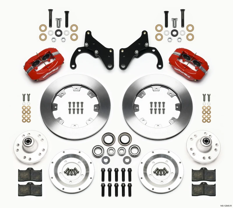 Wilwood Forged Dynalite Vorderrad Kit 12,19 Zoll Rot 69-70 Impala Trommel/Bremse 69-82 Vette