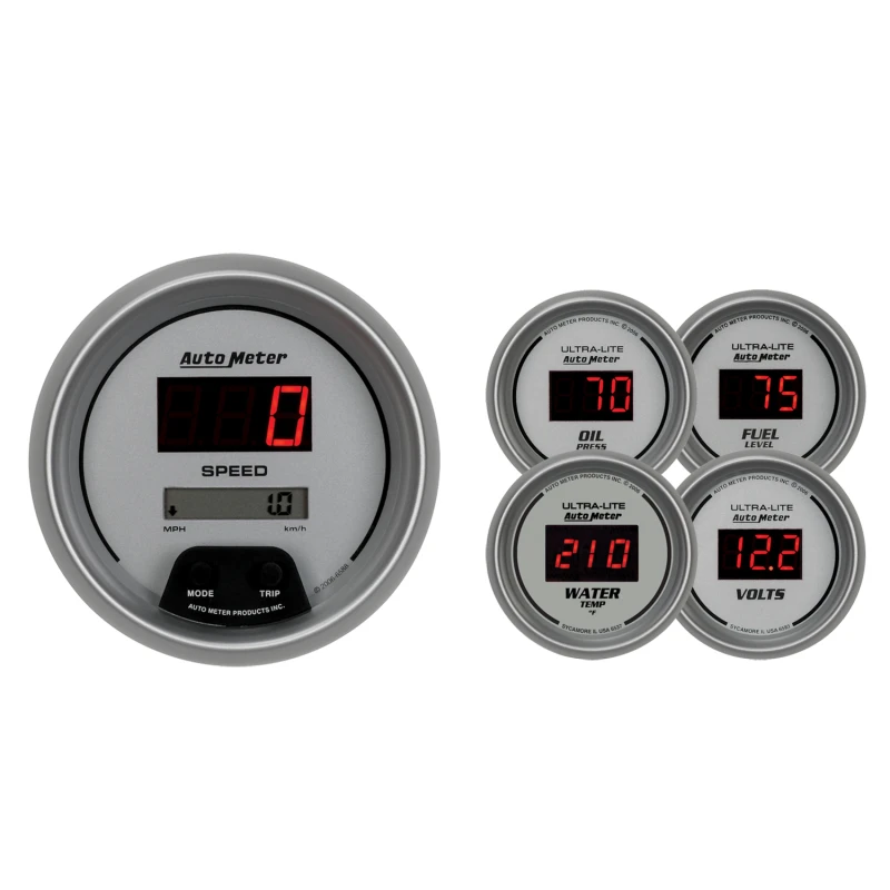 Autometer Ultra-lite Digital 5 Piece Set