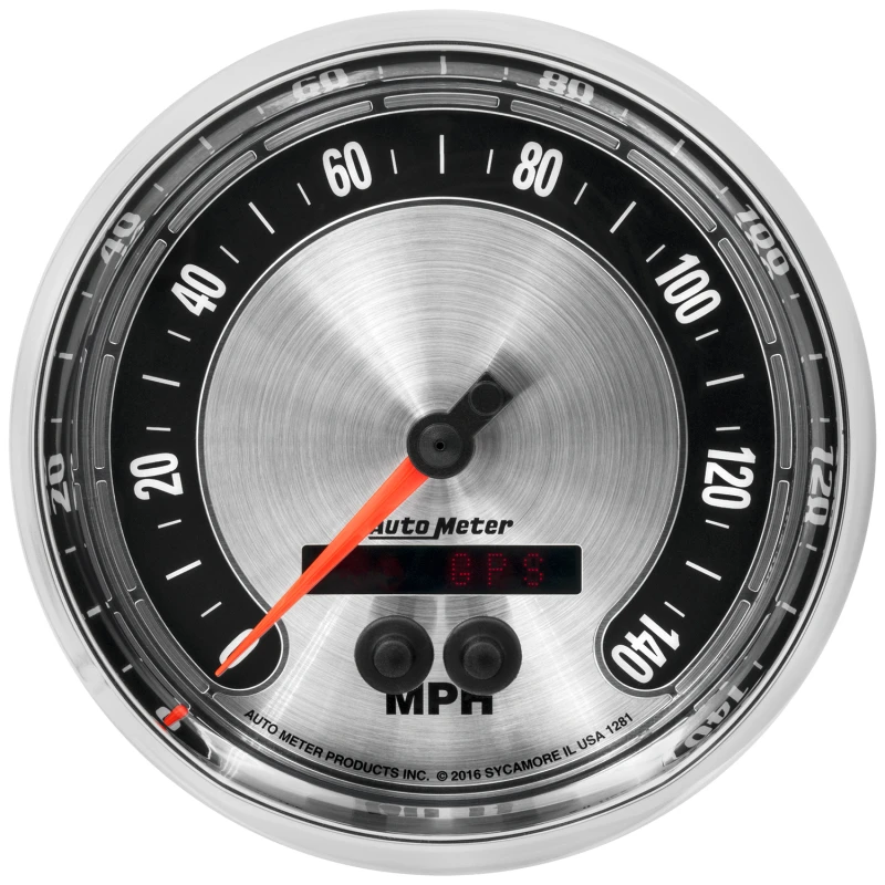 Autometer American Muscle 5in 140 MPH GPS Electric Programmable Speedometer