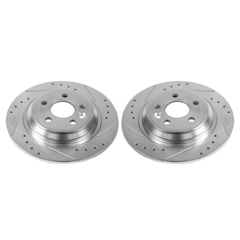 Power Stop 11-15 Volvo S60 Rear Evolution Drilled & Slotted Rotors - Pair