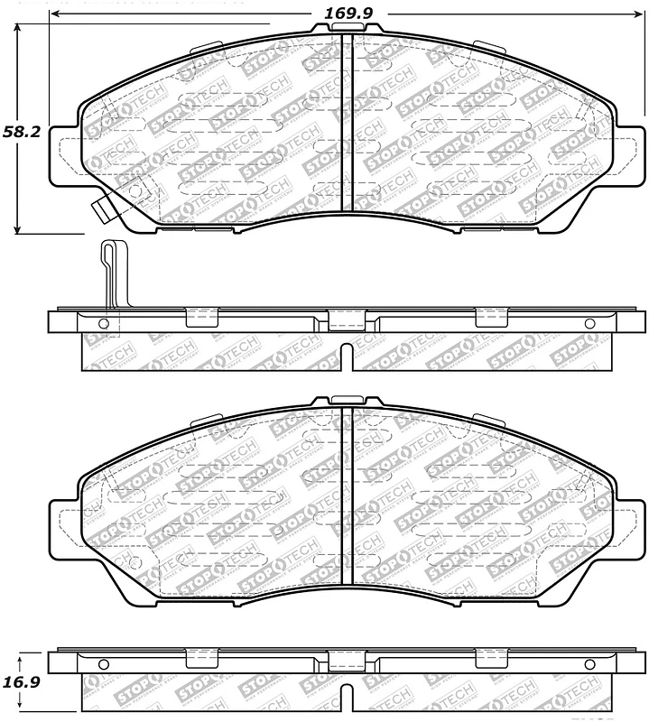 StopTech Street Select Brake Pads - Front