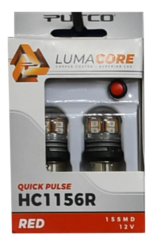 Putco LumaCore 1156 Rot - Paar (x3 Strobe mit Bright Stop)