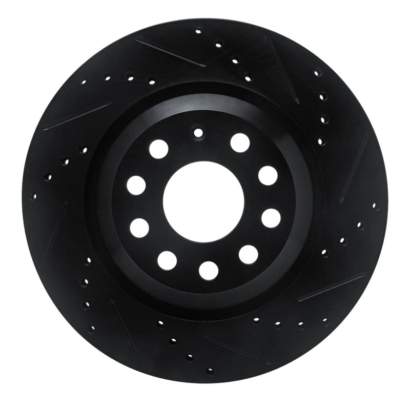 DFC 06-25 Audi S3 (USA/Canada) Rear Right Drilled & Slotted Black Brake Rotor