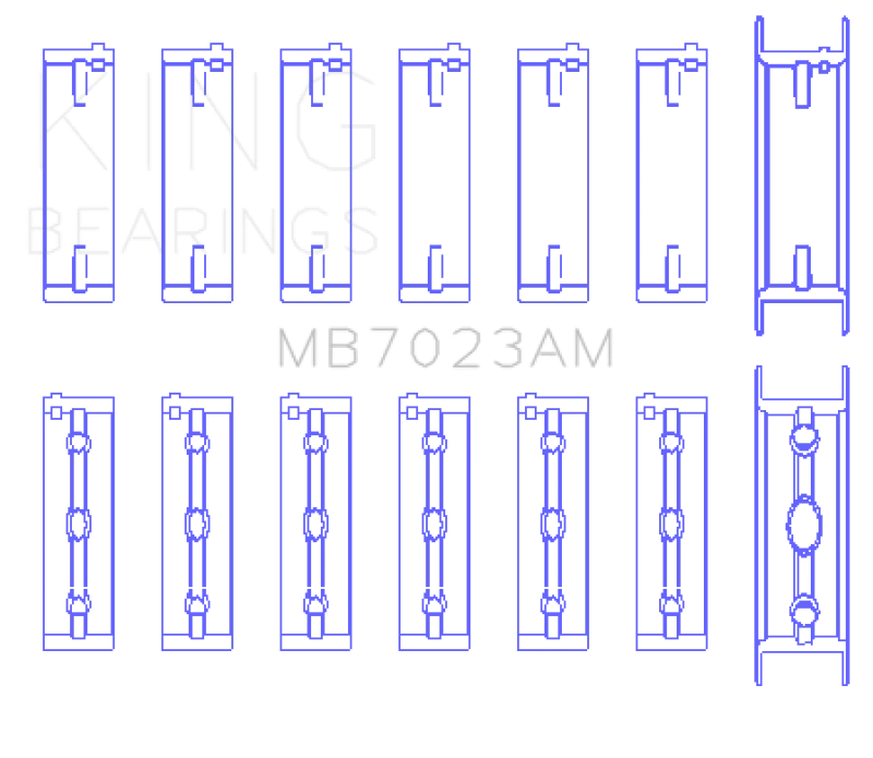King Engine Bearings Volvo 960 / B6254G/S (Size STD) Main Bearing Set