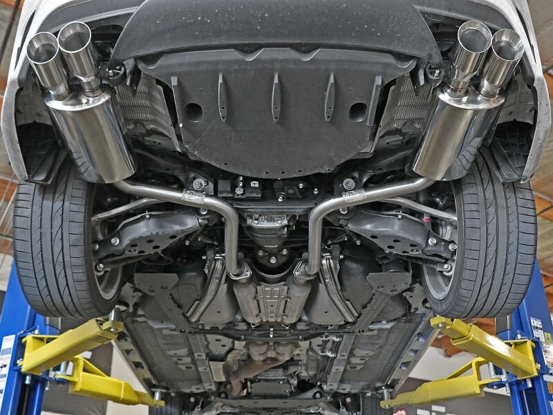 aFe Takeda 16-17 Lexus RC 200T 2.0L (t) 2in. Edelstahl-Achse-Endschalldämpfer-System mit polierten Endstücken