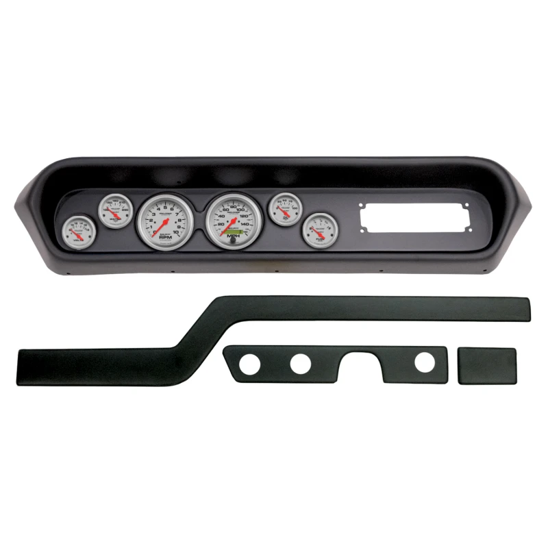 Autometer 64-65 Pontiac GTO/Lemans 6 Gauge Direct Fit Dash Kit 3-3/8in x2 / 2-1/16in x4 - Ultra-Lite