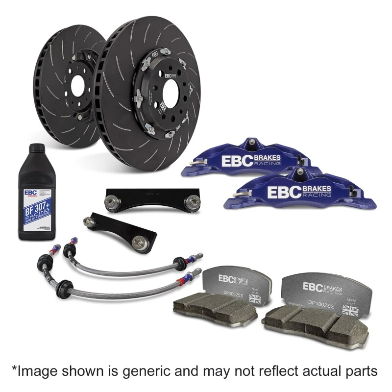 EBC Racing 15-21 Volkswagen GTI Mk7 Blue Apollo-4 Calipers 355mm Rotors Front Big Brake Kit
