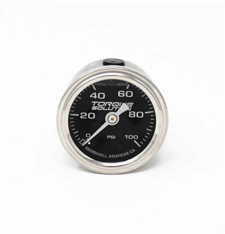 Torque Solution Fuel Pressure Gauge 100 PSI 1/8 NPT