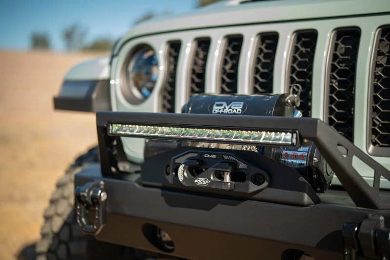 DV8 Offroad 20in Halo Elite Single Row Light Bar with Accent Light - White/Amber