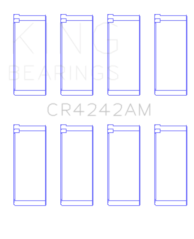 King Engine Bearings Honda 97ci 1.6L L4 B16A2/B16A3 Rod Bearing Set - Size STD
