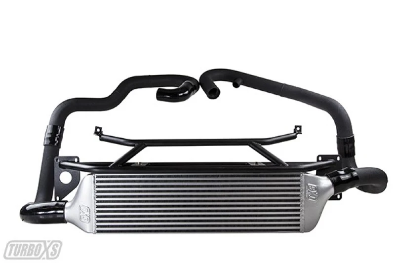 Turbo XS FMIC - Mattschwarze Rohre für 2015-2017 Subaru STi