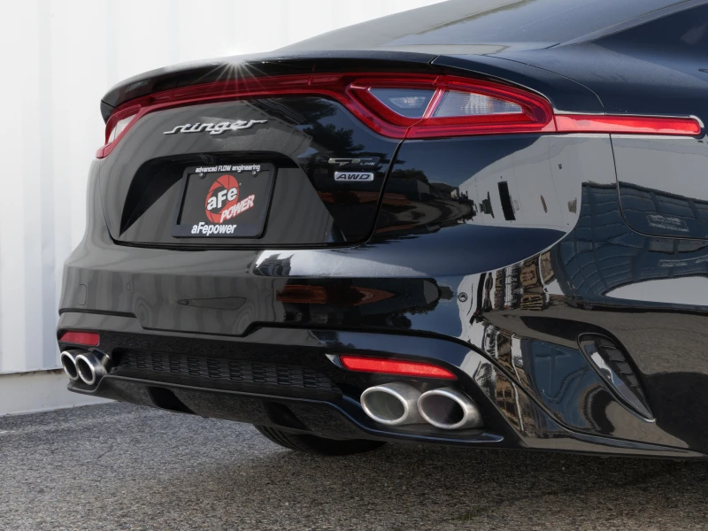aFe Gemini XV 3in to Dual 2-1/2in 304 SS Cat-Back Exhaust w/ Cut-Out 18-21 Kia Stinger L4-2.0L (t)