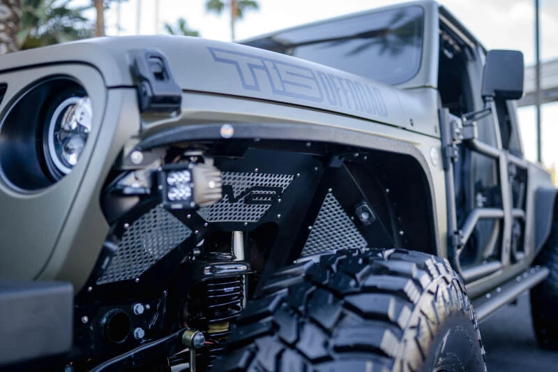 DV8 Offroad 2018+ Jeep Wrangler JL Front Inner Fenders - Black