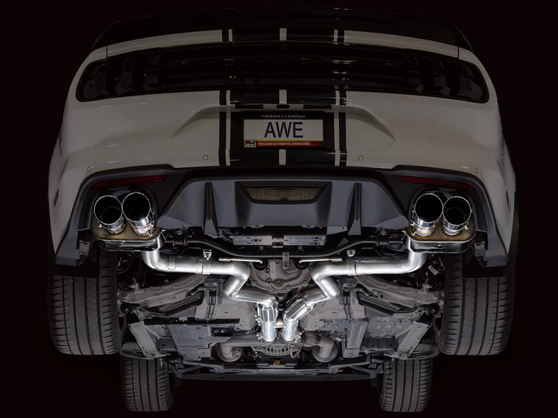 AWE 18-23 S550 Mustang GT SwitchPath Exhaust - Chrome Silver Tips