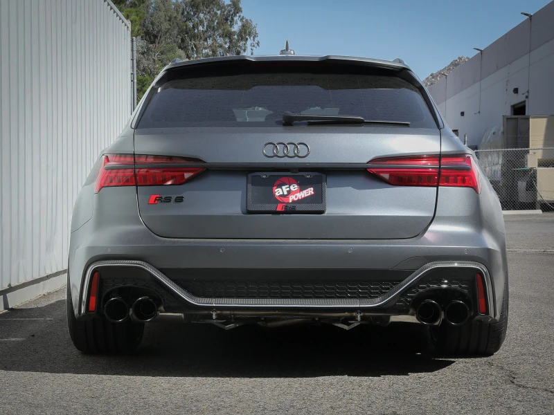 aFe 20-22 Audi RS6 Avant V8 4L (tt) MACH Force-Xp 3 Zoll auf 2,5 Zoll 304 SS Kat-Back Auspuff mit schwarzer Spitze
