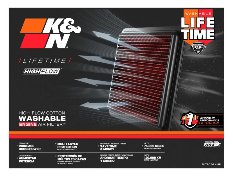 K&N 22-23 Toyota Land Cruiser V6 3.3L DSL Ersatzluftfilter
