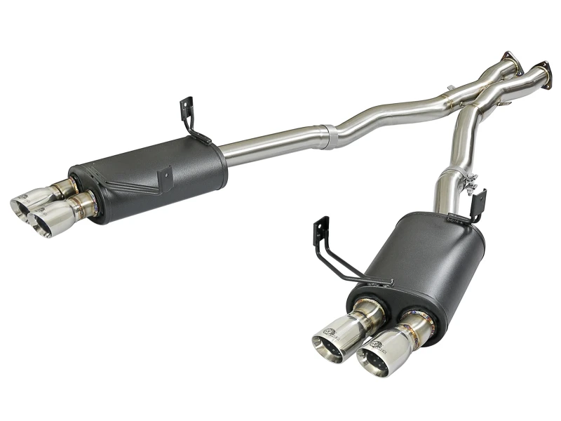 aFe MACH Force-Xp 2-1/2 Zoll 304 SS Kat-Back Auspuffanlage mit polierten Endstücken 05-08 BMW Z4 M Coupe (E86) L6 3.2L