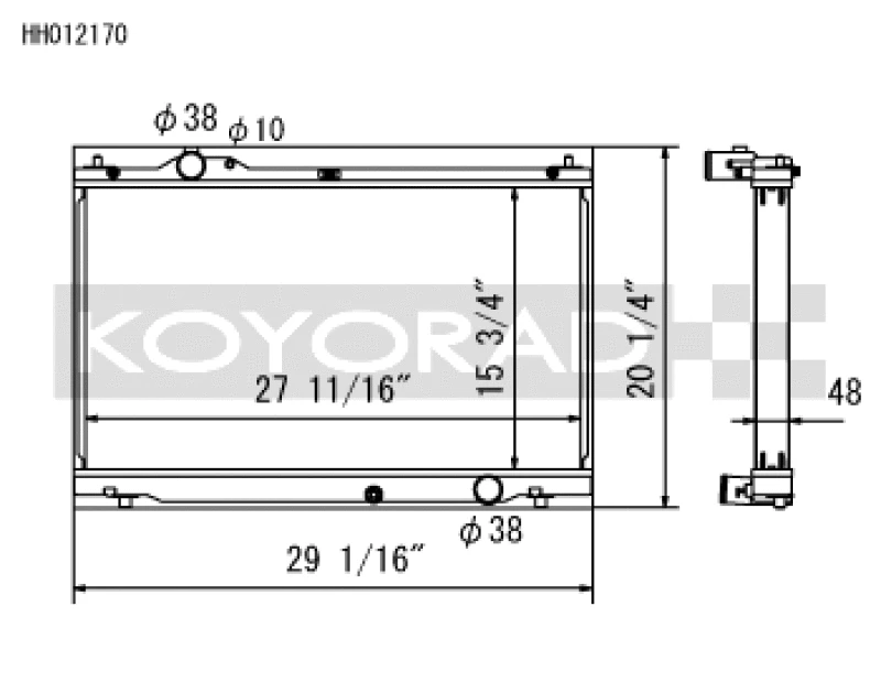 Koyo 08-11 Lexus IS-F 5.0L (AT) Radiator